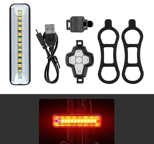 Luce per bicicletta USB Luce posteriore per bicicletta Fanale posteriore per bicicletta In...