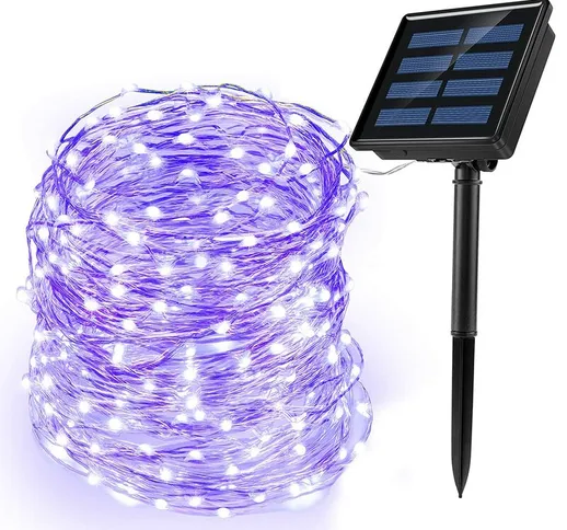 Bearsu - Luci a stringa solare, 200 LED IP65 impermeabili 72 piedi / 22 M 8 modalità per i...