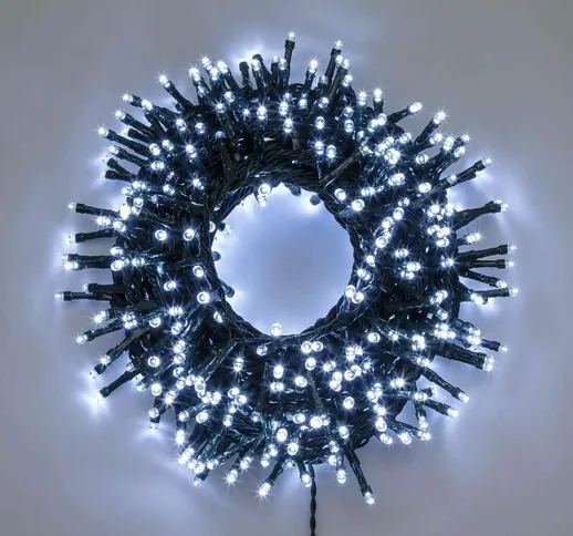 Luci Decorative per Albero di Natale a Led 100 200 300 400 500 600 - Bianco Freddo, 200