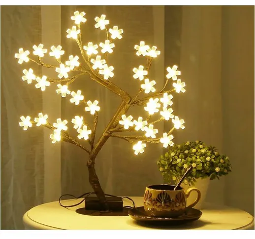 Luci dell'albero del desktop, luci notturne dei bonsai dell'albero di ciliegio a LED da 45...