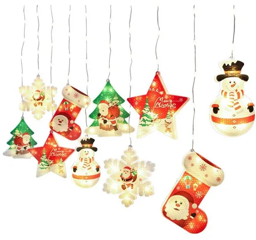 Luci di Natale LED Decorativo Novità Hanging Luci 3D Albero di Natale Lampada a sospension...