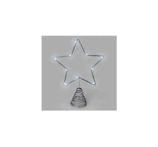 Luci di Natale Stella Albero di Natale Luce bianca fredda. 10 led. Uso interno Protezione...