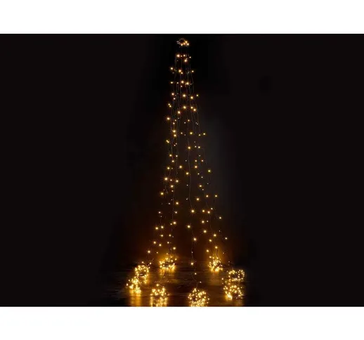 Luci Natalizie a Mantello per albero di Natale 640 Luci bianco caldo per interni ed estern...