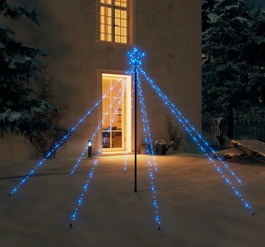 Luci per Albero di Natale Interni Esterni 400 LED Blu 2,5 m