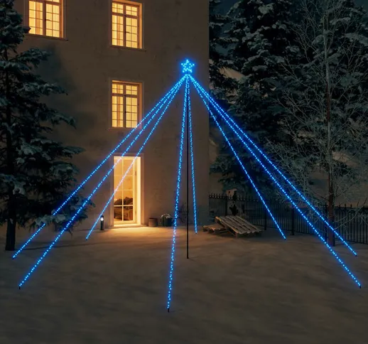 Luci per Albero di Natale Interni Esterni 800 led Blu 5 m