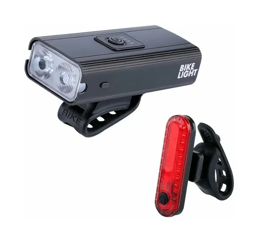 Luci per bicicletta Luci per ciclismo alaperto ricaricabili USB Display elettrico Illumina...