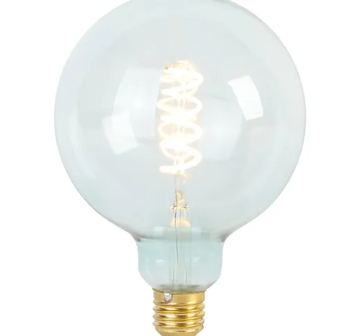 Lampada filamento spirale led E27 dimmerabile G125 blu 4W 180 lm 1800K - Blu - Luedd