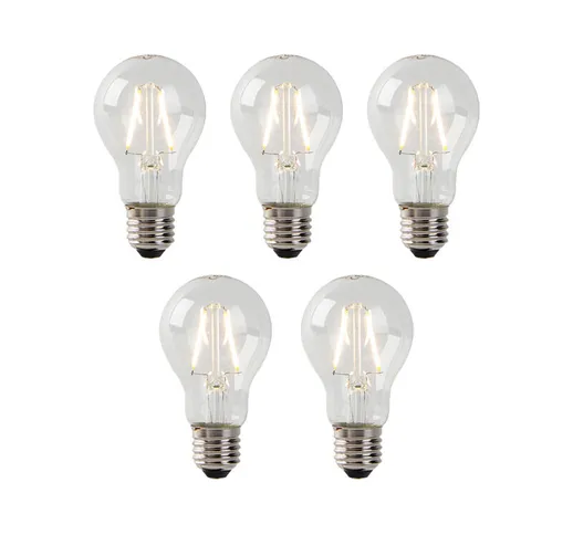Set di 5 lampadine a filamento led E27 A60 2W 180 lm 2700K - Luedd