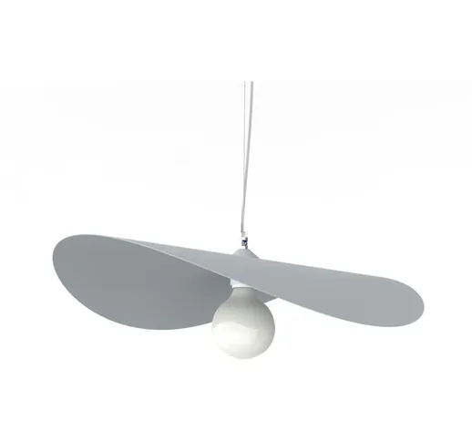 Lumicom - piuma Sospensione, 1X E27, max 42W, metallo, nero opaco/foglia oro, D.60cm