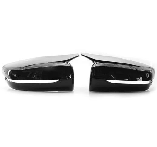 M Style Gloss Black Door Side Mirror Covers Replacement For BMW G30 G20 5 Series 17-2020,G...