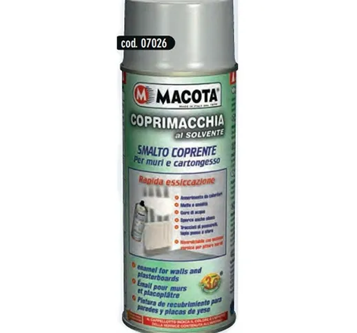 Macota Coprimacchia Vernice Spray per Muri e Cartongesso 400ml – A SOLVENTE