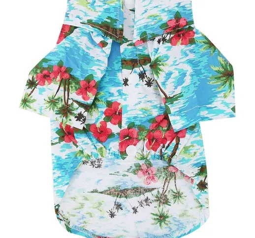 Maglietta hawaiana Maglietta estiva per cani traspirante Confortevole stile di vacanza al...