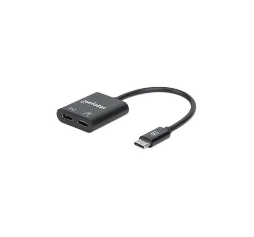 Adattatore Audio USB-C Maschio 2x USB-C Femmina - 