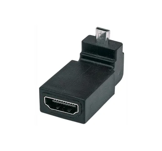 Adattatore HDMI A Femmina / Micro D Maschio Angolato Nero - 