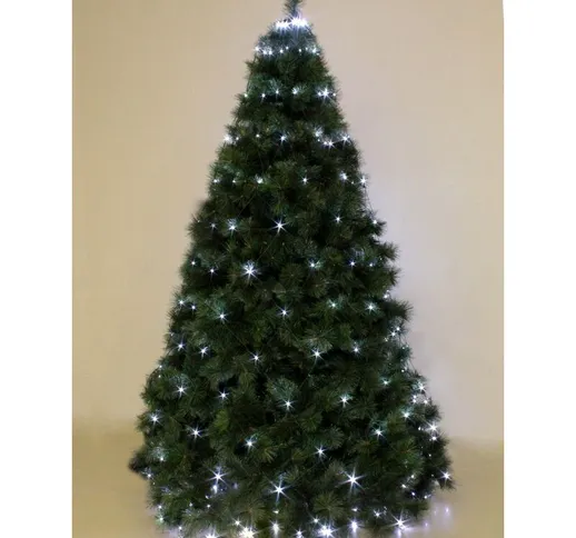 Luccika Crylight - Mantello 288 luci a led bianco ghiaccio per albero di Natale h 3,2 mt c...