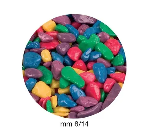 Ciottoli lucky multicolor mm 8-14 1 kg