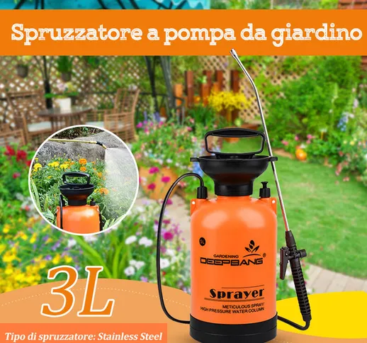 Atomizzatore agricolo pneumatico manuale | Bomboletta spray 3L + barra spray in acciaio in...