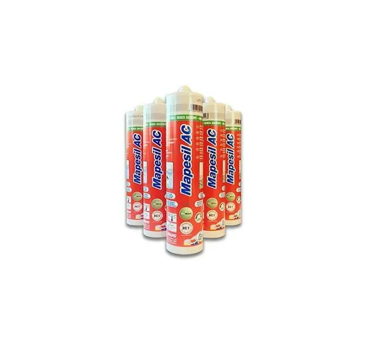 Mapei mapesil ac silicone per fughe colorato acetico sigillante antimuffa 310 ml mapei: 15...