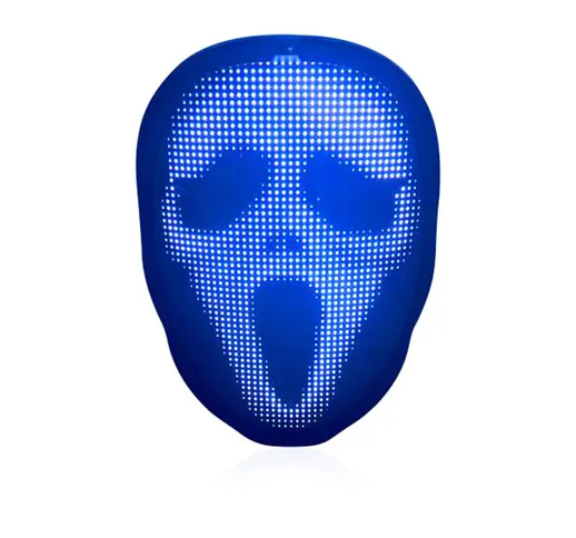 Maschera di Halloween spaventosa colorata Maschera di spurgo illuminata a LED con batteria...