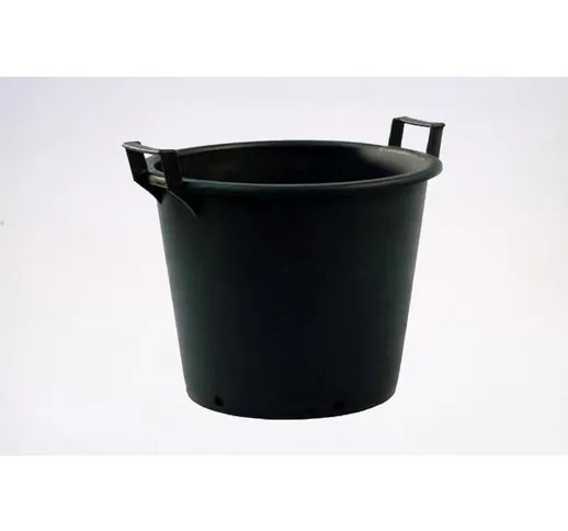 Mastello con manici 55/50x48H nero LT 75 VASO CON MANICI PER PIANTE DIAMETRO 55CM