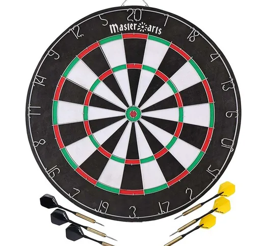 Bakaji - Gioco Tirassegno Tiro al Bersaglio con 6 Freccette Dart Board Sport Game 45cm