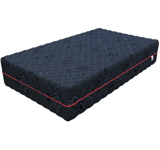 Materasso black 120 x 200 a molle insacchettate e Memory Foam Alto 22 cm 7 zone Anallergic...