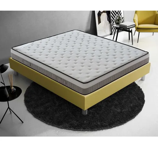 Materasso in Memory Foam Alto 22 cm Alta Densità - Sistema di Alleviamento dei Punti di Pr...