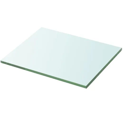 Mensola in Vetro Bianco 20x25 cm - Trasparente - Vidaxl