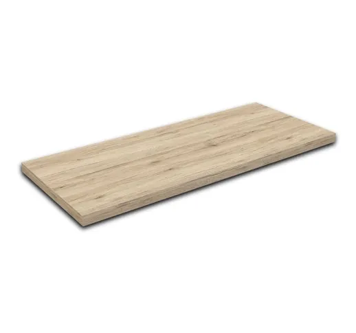 Mensola per lavabo in legno laminato Rovere Sabbia Scatolato da 10 cm Profondità 36 cm Fin...