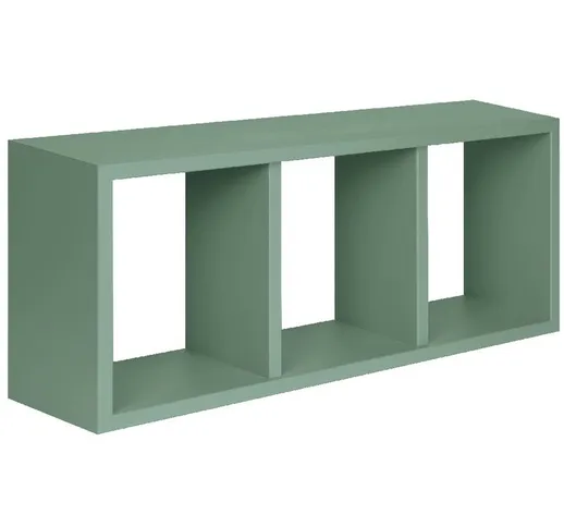 Mensola Tristano Decorazione da Parete - da Salotto, Camera, Ufficio, Verde, MDF, 70 x 30...