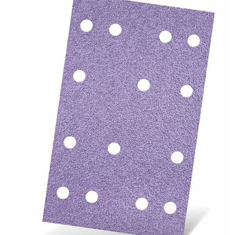 Purple hd Carte abrasive velcrate, 133 x 80 mm, 14 fori, p. Levigatrici orbitali (50 Pz.)...