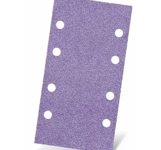 Purple hd Carte abrasive velcrate, 180 x 93 mm, 8 fori, p. Levigatrici orbitali (50 Pz.) G...
