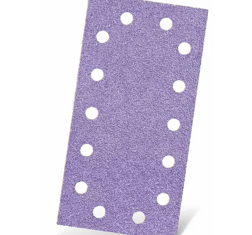 Purple hd Carte abrasive velcrate, 230 x 115 mm, 14 fori, p. Levigatrici orbitali (50 Pz.)...