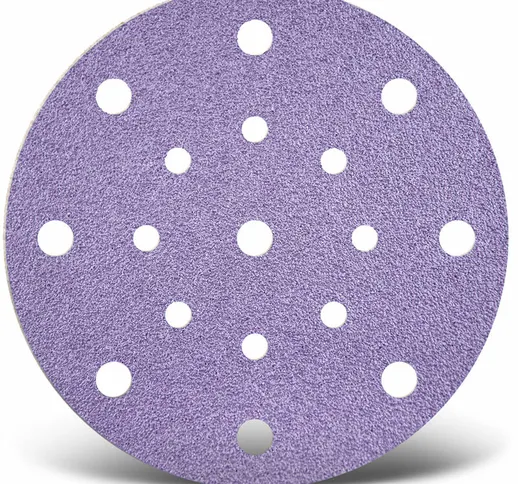 Purple hd Dischi abrasivi velcrati, 150 mm, 17 fori, p. Levigatrici rotorbitali (50 Pz.) G...