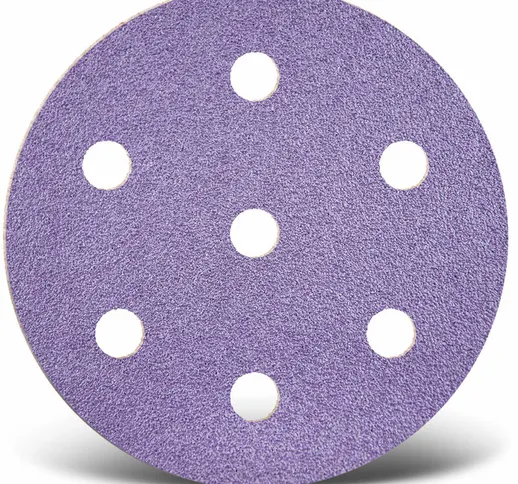 Purple hd Dischi abrasivi velcrati, 90 mm, 7 fori, p. Levigatrici rotorbitali (50 Pz.) G32...