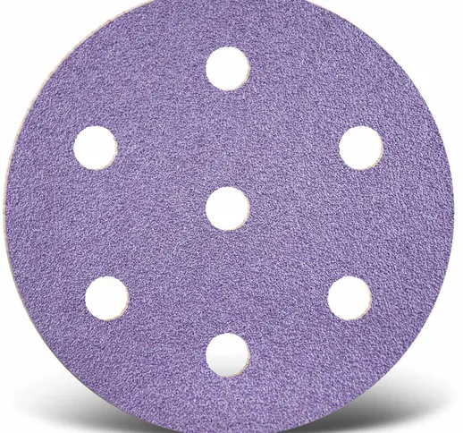 Purple hd Dischi abrasivi velcrati, 90 mm, 7 fori, p. Levigatrici rotorbitali (50 Pz.) G15...