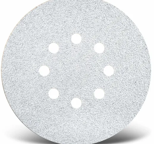 White Dischi abrasivi velcrati, 150 mm, 8 fori, p. Levigatrici rotorbitali (50 Pz.) G40 -...