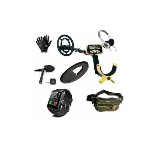 Metal Detector Garrett Ace 250 Cuffie Copripiastra Pala Guanti Marsupio Orologio