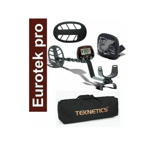Metal Detector Teknetics Euro Tek Eurotek Pro Piastra 11 + Borsa Da Trasporto