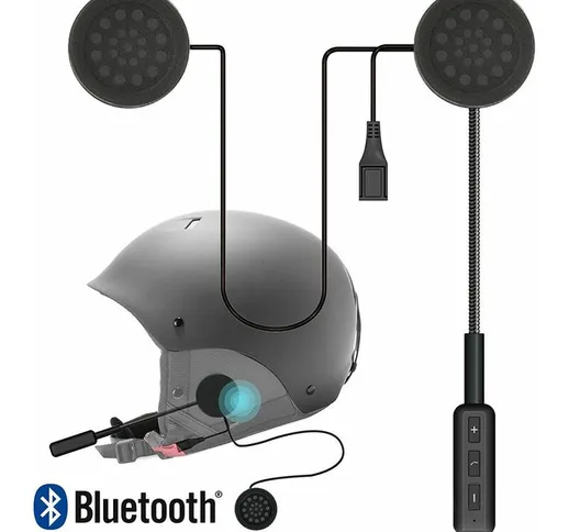 B&s - Cuffia auricolare per casco helmet bluetooth interfono chiamate musica J008