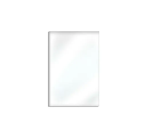 Miley - specchio bagno con telaio rettangolare reversibile, dimensioni 90 x 70 cm