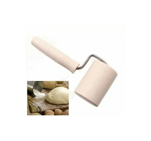  - mini rullo mattarello da cucina in legno 70 mm con manico singolo