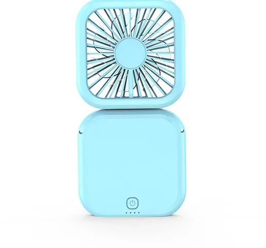 Mini ventola pieghevole da appendere al collo con funzione Power Bank Ventola indossabile...