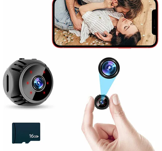 Tancyco - Mini videocamera 1080P WiFi Baby Monitor Sorveglianza wireless Sicurezza domesti...