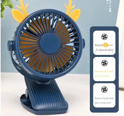 Mini With Fruit Charging Usb Fan Clip Portable Led Desktop Fan Lamp 360 Degree Rotation Us...