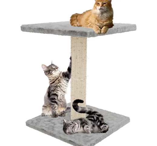 Albero per Gatto con Graffiatoio Cuccia Giocattolo Gatti Parco Giochi Tiragraffi in Sisal...