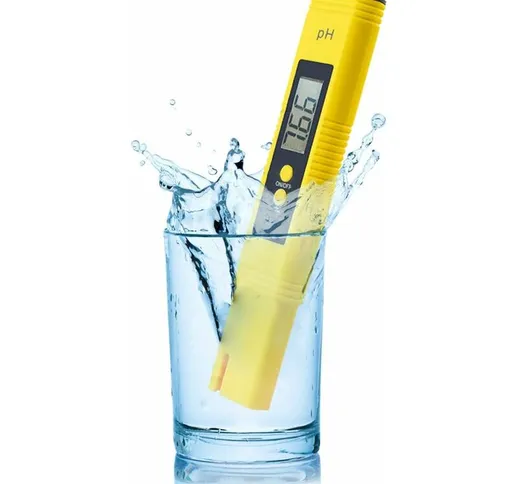 Qersta - Misuratore di pH digitale, tester di qualità dell'acqua Atc con campo di misurazi...