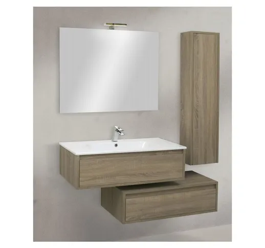 Mobile bagno con colonna linea deep 90 cm cod. deep90.c/00 - Global Trade