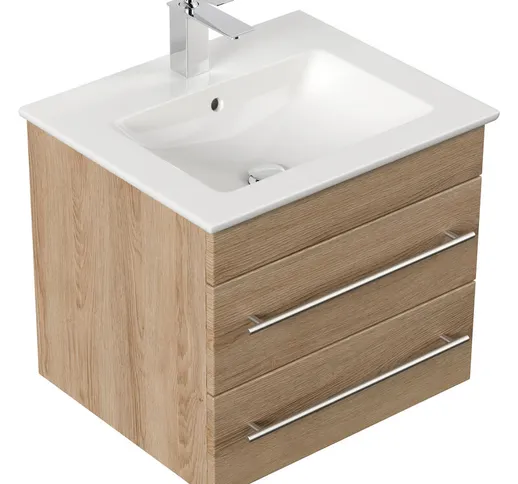  - Mobile bagno con lavabo Villeroy & Boch Venticello 60cm rovere chiaro
