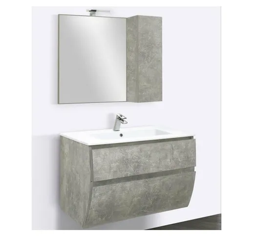 Mobile bagno con pensile linea fly 90 cm cod. fly90.p/00 - Global Trade